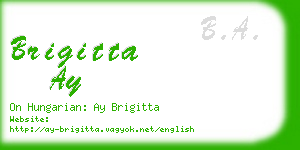 brigitta ay business card